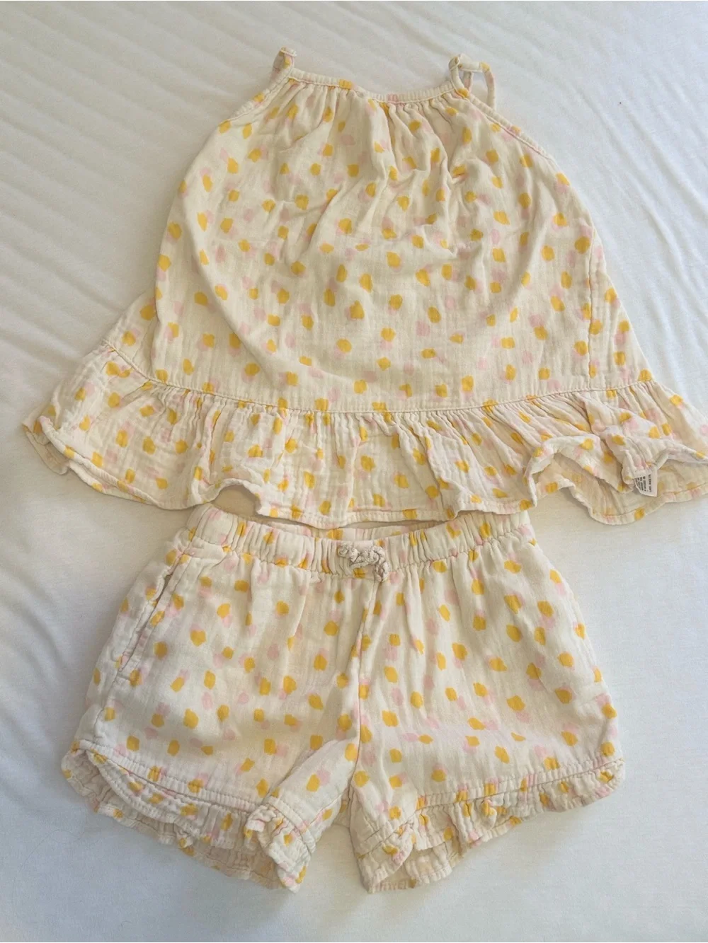 Cat & Jack  set with Yellow and Pink Dot Accents